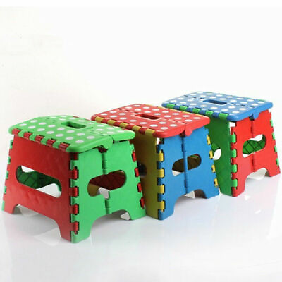 7quot; Collapsible Folding Plastic Kitchen Step Foot Stool w Handle Kids $9.95