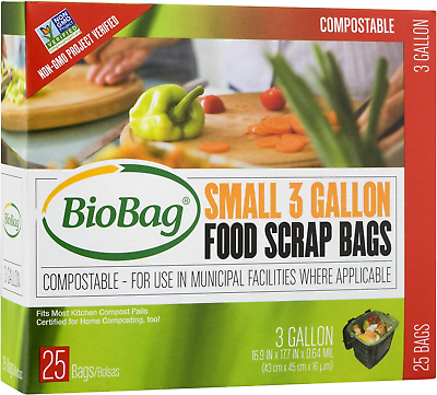#ad Premium Compostable Food Scrap Bags 3 Gallon 25 Count $11.96