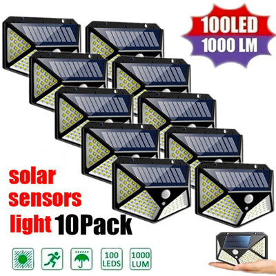 Solar Power 100 LEDS Light PIR Motion Sensor Outdoor Security Lamp Wall Garden $52.09