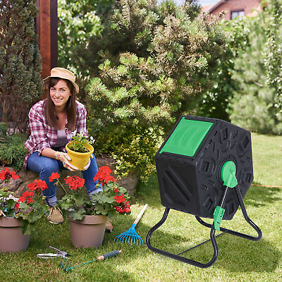 #ad #ad Compact Single Chamber Outdoor Garden Compost Bin Heavy Duty 18.5 gallons $45.79