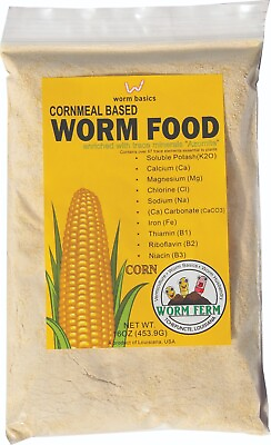 #ad Worm Basics Cornmeal Worm Chow Non GMO w Azomite by The Worm Ferm $119.99