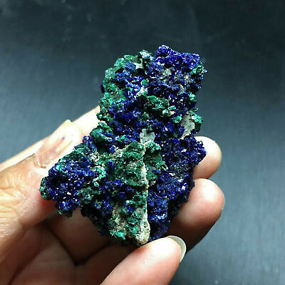 Natural Azurite Malachite Geode Crystal Mineral Gemstone Specimen Reiki Stone $12.80
