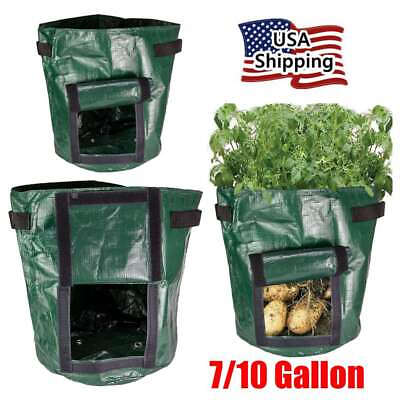 #ad 7 10 Gallon Grow Bags NonWoven Pot Garden Vegetable Planting Bags for Potato $7.10