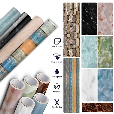 Self Adhesive Marble Wallpaper Peel amp; Stick Contact Paper for Kitchen Countertop $10.95