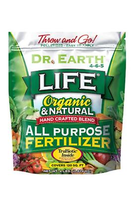 #ad 736P Life Organic All Purpose Fertilizer In Poly Bag 4 Pound $37.04