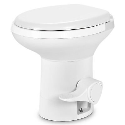 #ad #ad Portable Toilet High Profile W Pedal Flush for Outdoor Motorhome Caravan Travel $118.59