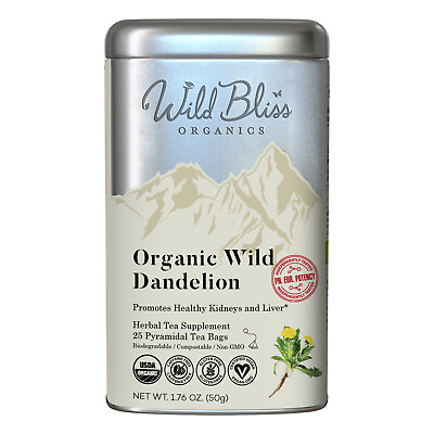 Organic Dandelion Root Tea Caffeine Free Pharmacopoeia Quality $12.99