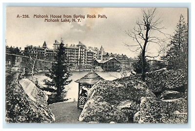 Mohonk House From Spring Rock Path Mohonk Lake New York NY Antique Postcard $9.98