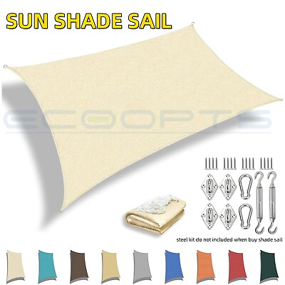 Outdoor Sun Shade Sail Canopy Shelter Cover Patio Awning Garden Pool Rectangle $36.76