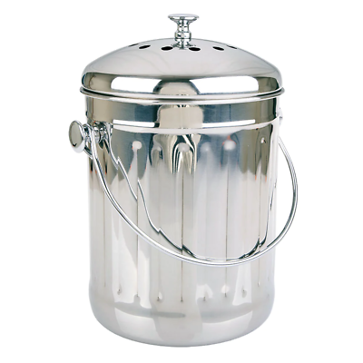 #ad #ad Appetito Stainless Steel Compost Bin 4.5L Genuine Sturdy Quality Dishwasher Safe $47.99