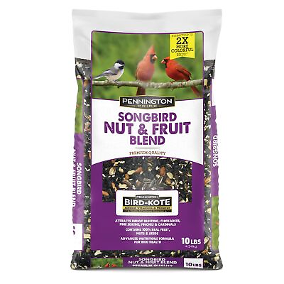 #ad Pennington Songbird Nut amp; Fruit Blend Wild Bird Seed 10 lb $33.01