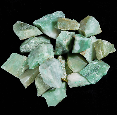 #ad #ad 1 2 LB Green Jade Rough Bulk Natural Stone Raw Gemstone Tumbling Cabbing Polishi $28.74