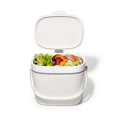 #ad #ad NEW OXO Easy Clean Compost Kitchen Bin White AU $39.95