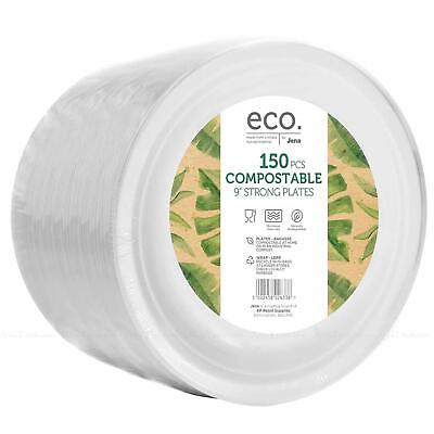 #ad #ad Jena ECO Compostable Strong Microwaveable Party Food 23cm9quot;Round Plates Pack 150 GBP 19.49