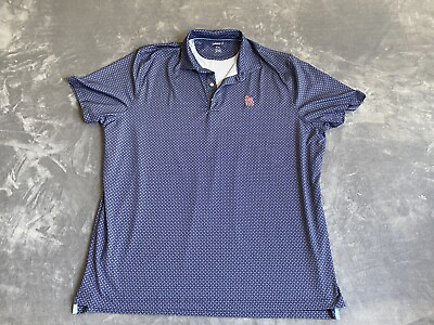 #ad #ad St. Louis Cardinals Polo Shirt Men 2XL Blue Geometric Johnnie O Performance Golf $24.99