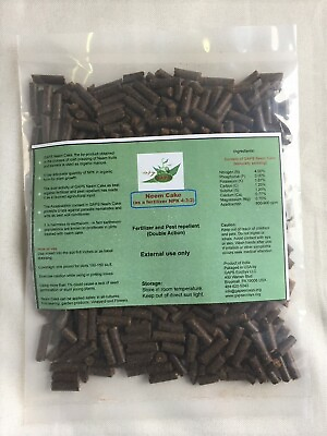 GAPS Organic Neem Seed Meal Fertilizer Small Pellets for slow release 5 lb $29.96