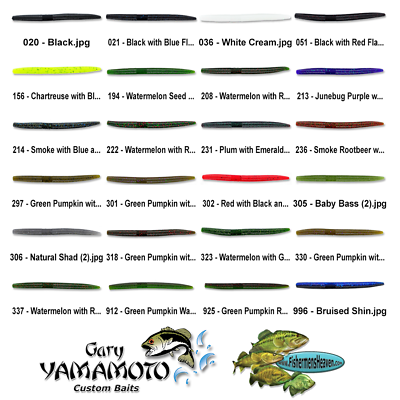 Gary Yamamoto Senko 6 Inch 9L 05 Stick Bait Worm Any 24 Colors Bulk Lot Lures $8.79
