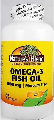 #ad Nature#x27;s Blend Omega 3 Fish Oil 1000 mg 300 Softgels $49.95