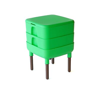 #ad #ad FCMP Outdoor The Essential Living Composter 2 Tray Worm Composter Green $117.62