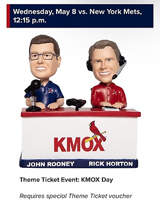 #ad #ad St. Louis Cardinals Rooney and Horton KMOX Bobblehead 5 8 24 SGA NIB $29.99