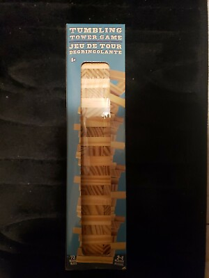 #ad Tumbling Towers Stacking Game 72 Piece Set Wood CRAFT Blocks Great for craft $3.50