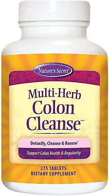 #ad Nature#x27;s Secret Multi Herb Colon Cleanse 275 Tablets $24.93