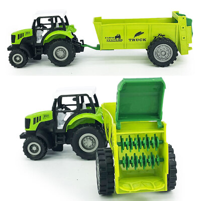 #ad Farm Toys Tractor Truck Trailer Fertilizer Spreader Diecast Model Car Kids Gift $13.99
