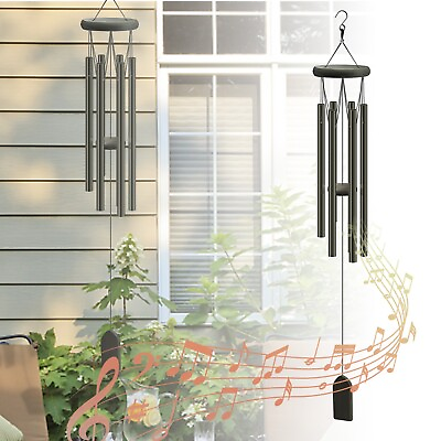 Wind Chimes Outdoor Large Deep Tone Windchime Adjustable Tuned Garden Decor 27in $9.95