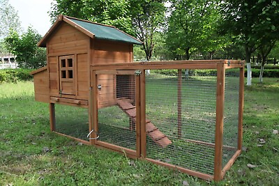 #ad #ad Outdoor 80#x27;#x27; Wooden Chicken Coop Nest Box Hen House Poultry Pet Hutch Garden $159.99