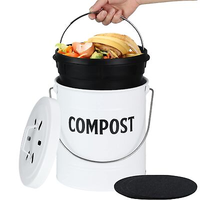 #ad #ad Kitchen Compost Bin by 1.3 Gal 5L Metal Compost Bucket for Kitchen Countert... $44.92