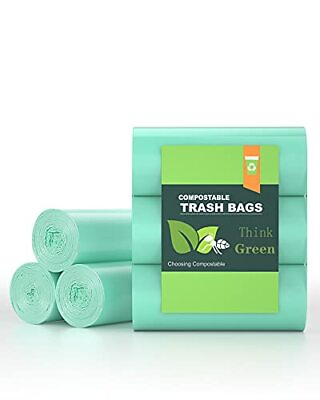 #ad 4 6 Gallon Small Trash Bags Compostable Trash Bags 60 Count 4 gallon 60 count $15.74