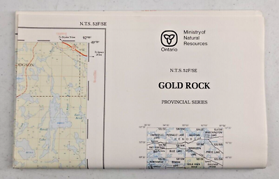 #ad Vtg Gold Rock Ontario Map Ministry of Natural Resources Provincial Series 1982 $24.95