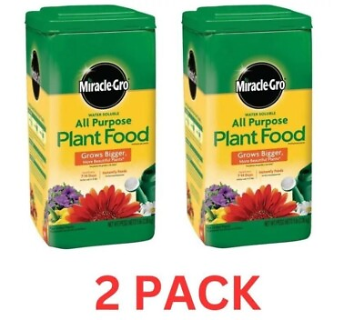 Miracle Grow Water Soluble 5Lb All Purpose Plant Food All Season Plant Blue 2 Pk $26.19