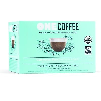 #ad Organic Colombian Blend 12 Count Single Serve Coffee 100% Compostable K Cup f... $16.38