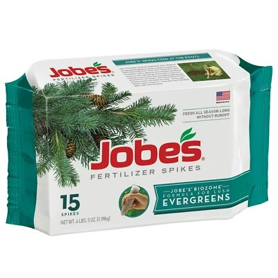 Jobes Fertilizer Spikes for Beautiful Evergreen Trees amp; Shrubs 15 Spikes $9.56