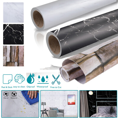 Marble Wallpaper PVC Contact Paper Self Adhesive Peel Stick Kitchen Countertop $10.79