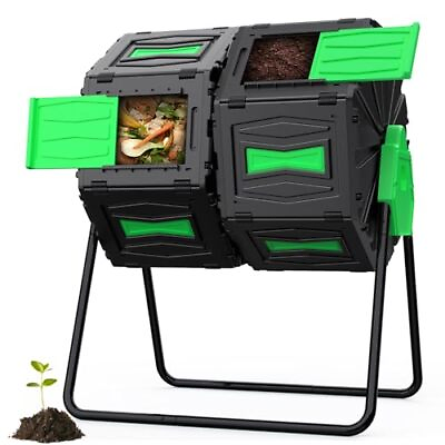 #ad #ad Compost Bin Outdoor 45 Gallon Large Compost Tumbler Fast and Efficient Dual... $166.48