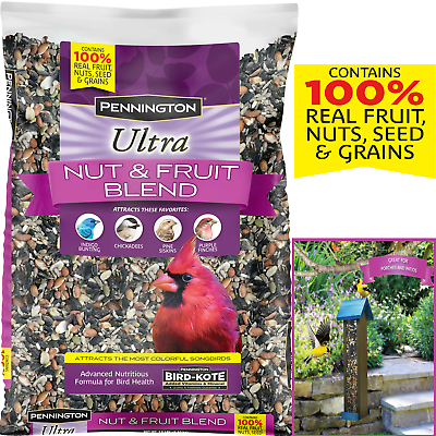 Pennington Ultra Fruit amp; Nut Blend Wild Bird Seed amp; Feed 2.5 10 12 14 lbs Bag $7.99