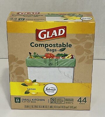 #ad #ad Glad Compostable Trash Bags 2.6 Gallon 100% Compostable Bags $7.49