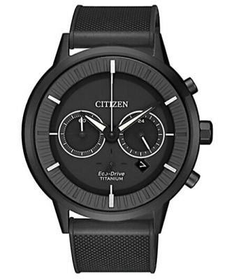 #ad #ad Citizen Men#x27;s Eco Drive Titanium Gray Chronograph Calendar Watch 42MM CA4405 17H $153.99