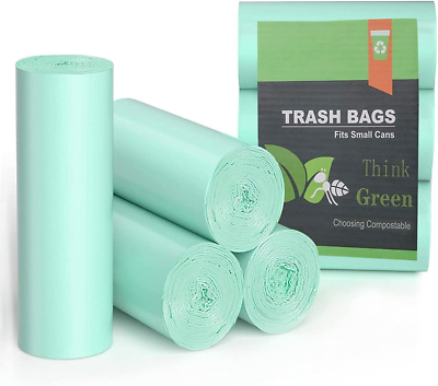 #ad 75 Counts Mini Garbage Bags 1.2 Gallon Small Compostable Trash Bags Small $9.81