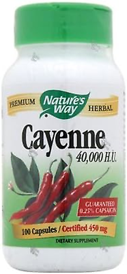 #ad Nature#x27;S Way Cayenne and Pepper 450 Mg Capsules 100 Count $35.91