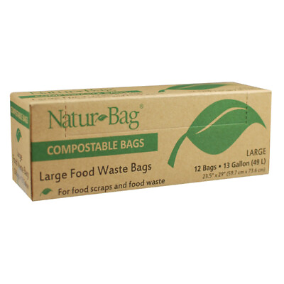 #ad Natur Bag NT1075 RTL 00007 Large Food Waste Compostable Bag 13 Gallon $16.35