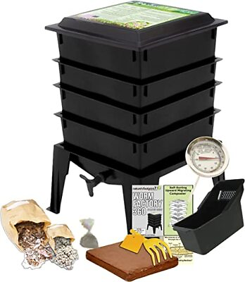 360 Black US Made Composting System for Recycling Food Waste at Home $132.99