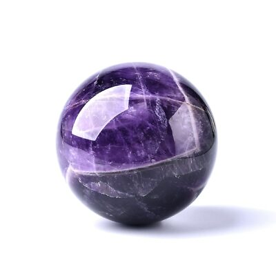 Natural Amethyst Reiki Healing quartz sphere ball crystal stone with Stand $23.99