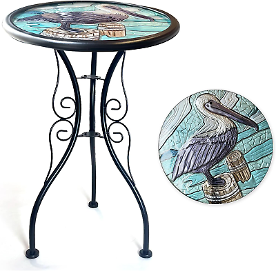 Outdoor Side Table Small Outdoor Table 12″ round Patio Side Table End Table $52.99