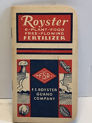 Vintage 1956 Royster Fertilizer Notebook And Farm Measure Table Vintage Ephemera $15.99