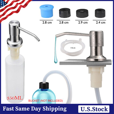 Kitchen Stainless Steel Sink Liquid Soap Dispenser Lotion Pump Extension Tube $11.79