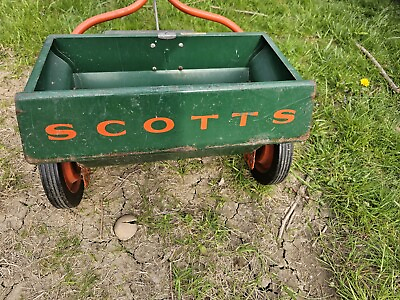 #ad Vintage Metal Scott#x27;s Lawn Seed Fertilizer Drop Spreader Heavy Duty Local Pickup $75.00