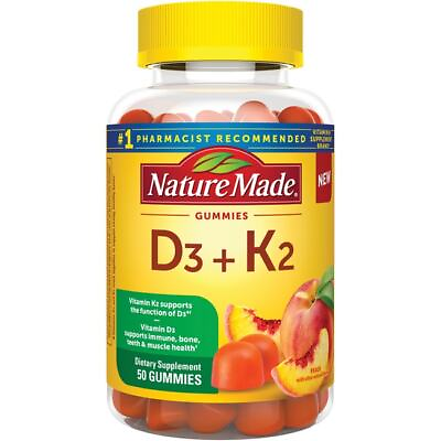 #ad #ad Nature Made Vitamin D3 K2 Gummies Peach 50 Gummies $18.99